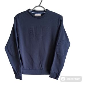 Cesare Paciotti 4US Kids Crew‎ Neck Sweatshirt Quilted Navy Size 16